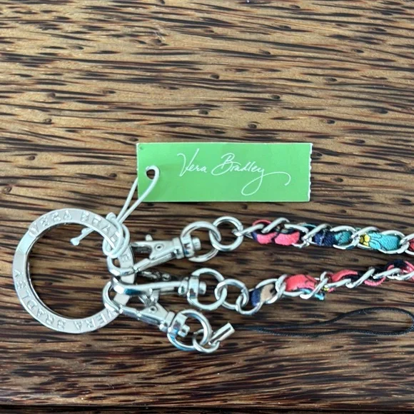 Vera Bradley Red and Blue Key Card Holder - Picture 4 of 6